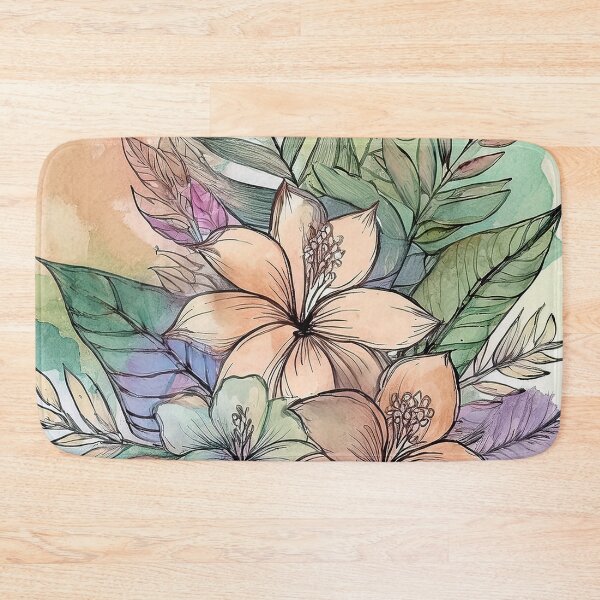 Item preview, Tropical Florals and Leaves Illustration designed and sold by J Marielle Designs.