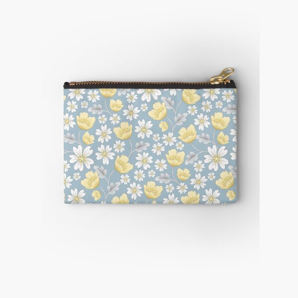 Item preview, Arctic Floral chickweed and Svalbard poppy pattern on nordic blue designed and sold by HazelFisher.