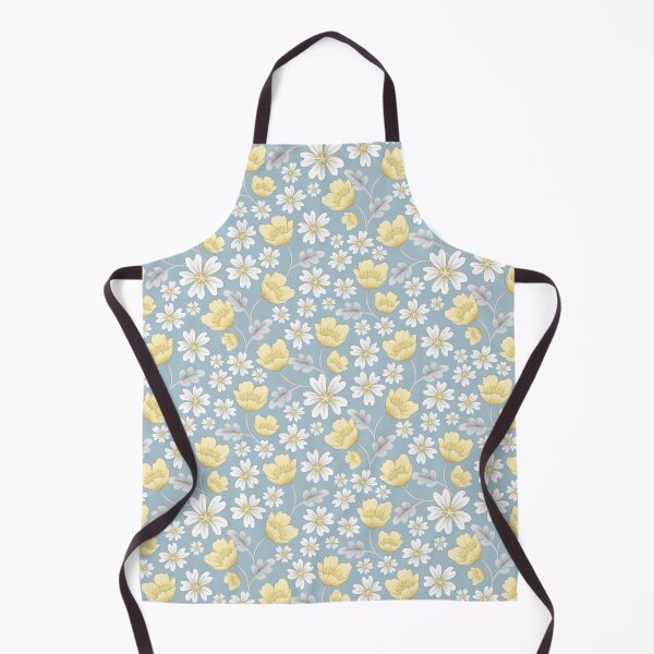 Item preview, Arctic Floral chickweed and Svalbard poppy pattern on nordic blue designed and sold by HazelFisher.