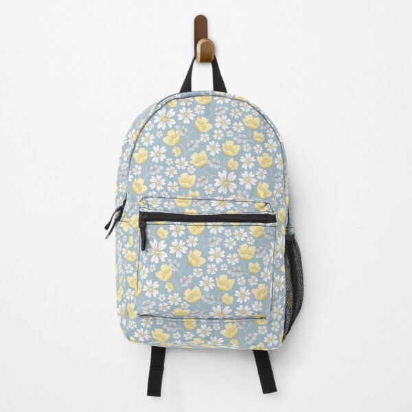 Item preview, Arctic Floral chickweed and Svalbard poppy pattern on nordic blue designed and sold by HazelFisher.