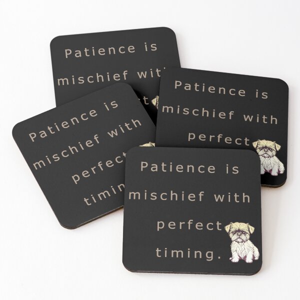 Item preview, Patience is mischief with perfect timing. designed and sold by vagar.