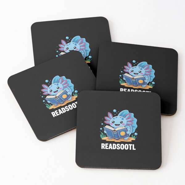 Item preview, Readsolotl Blue Kawaii Axolotl Book Lover Reading 1  designed and sold by EllinoKlemo.