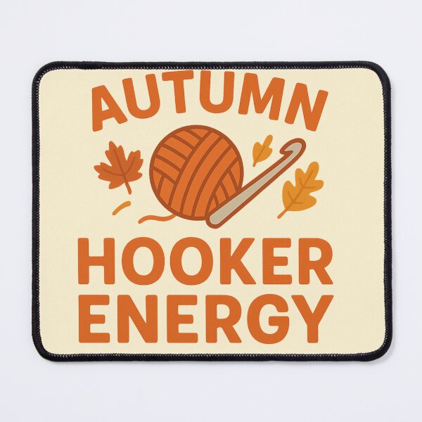 Item preview, Autumn Hooker Energy Cozy Fall Funny Crochet designed and sold by StrictlyPride.