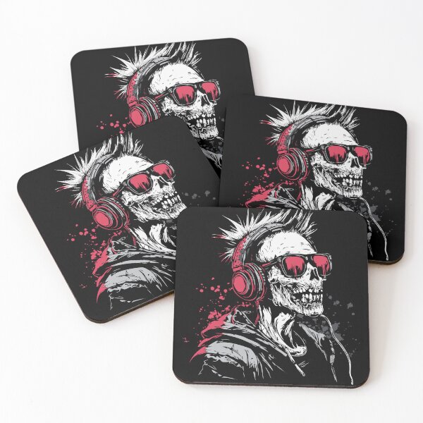 Item preview, Cool zombie with headphones – music & dark humor design designed and sold by drizzd.