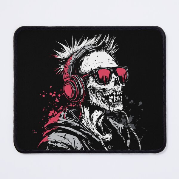 Item preview, Cool zombie with headphones – music & dark humor design designed and sold by drizzd.