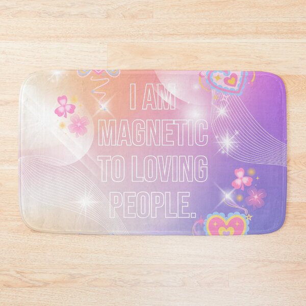 Item preview, I am Magnetic, Law of Attraction, Motivational, Inspirational, Positive, Pink designed and sold by Magic Love Art Print.