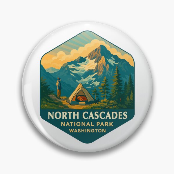 Item preview, North Cascades National Park Retro Sticker designed and sold by Ismeal Von.