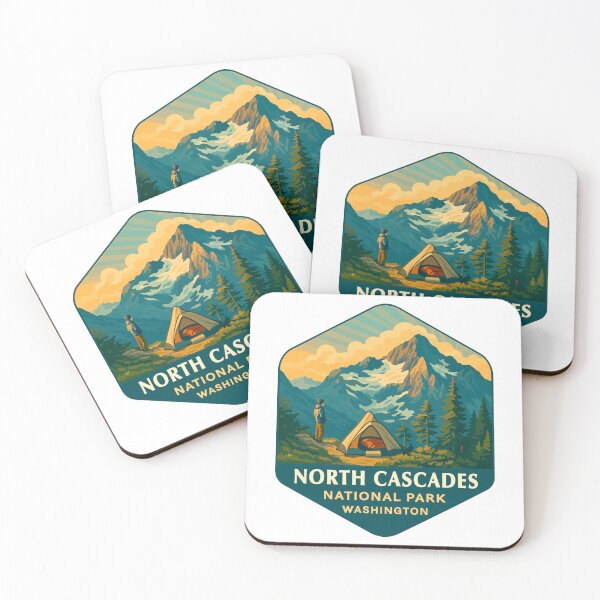Item preview, North Cascades National Park Retro Sticker designed and sold by Ismeal Von.