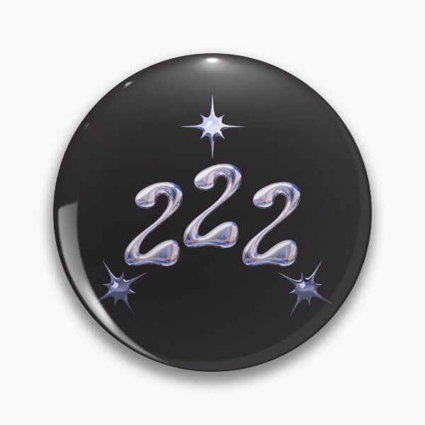 Item preview, Holographic Y2K-Aesthetic 222 Angel Number with Chrome Sparkles designed and sold by Spooks Looks.