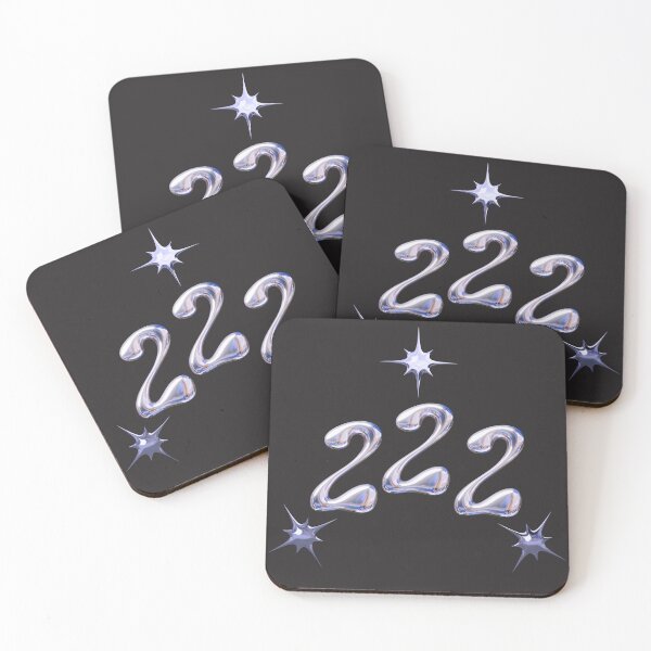 Item preview, Holographic Y2K-Aesthetic 222 Angel Number with Chrome Sparkles designed and sold by Spooks Looks.
