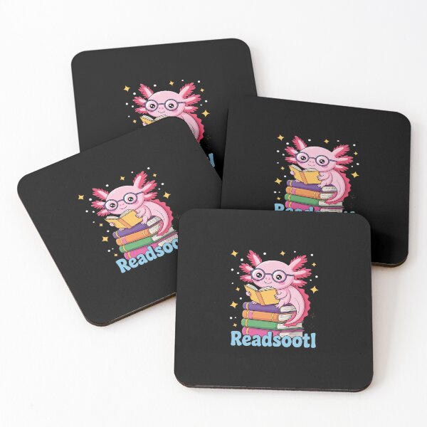 Item preview, Readsolotl Pink Kawaii Axolotl Book Lover Cute Reading Girl1  designed and sold by EllinoKlemo.