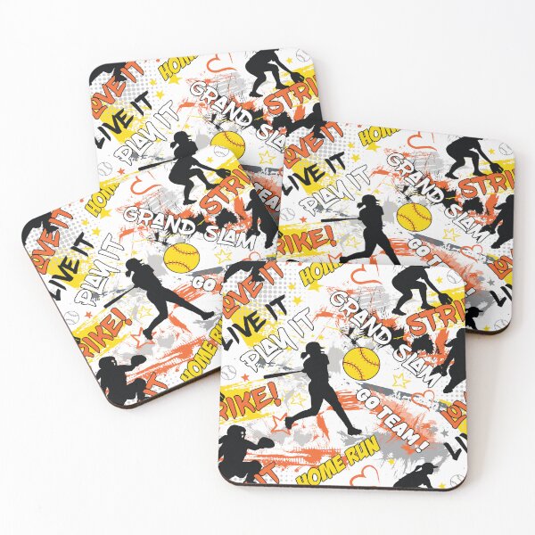 Item preview, Softball Sport Grunge Background Orange designed and sold by VintageStyle.