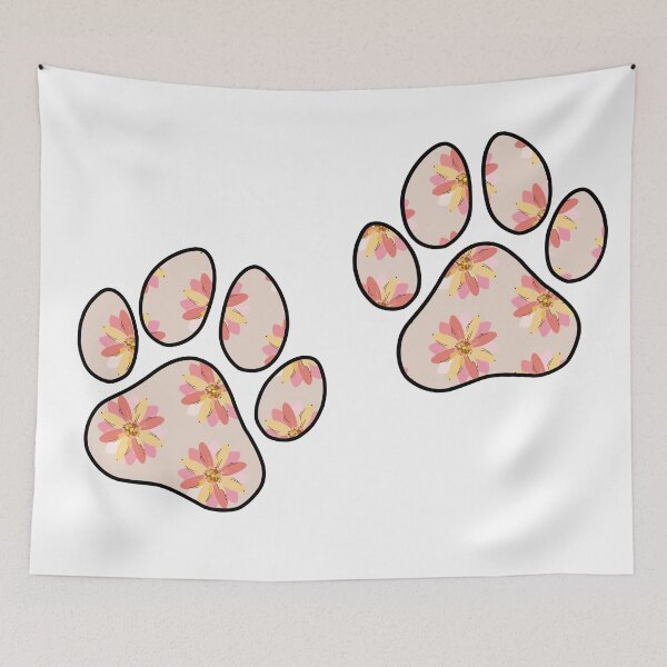 Item preview, Pink Flower Paw Prints designed and sold by Maddie Dyer.