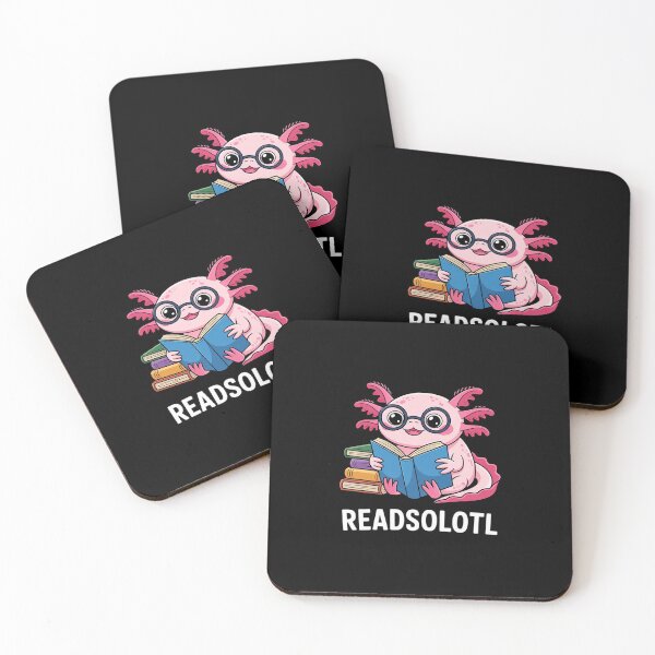 Item preview, Readsolotl Pink Kawaii Axolotl Book Lover Reading  designed and sold by KonstanKoraner.