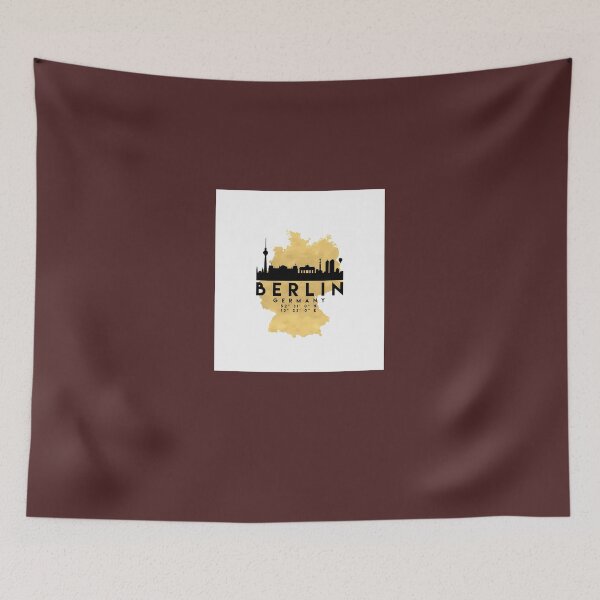 Item preview, Berlin-Germany-Silhouette-Skyline-Map-Art designed and sold by KristWaters77.
