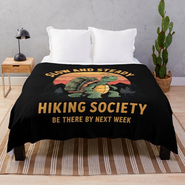 Item preview, Slow And Steady Hiking Society Turtle Be There Hiker designed and sold by KonstanKoraner.
