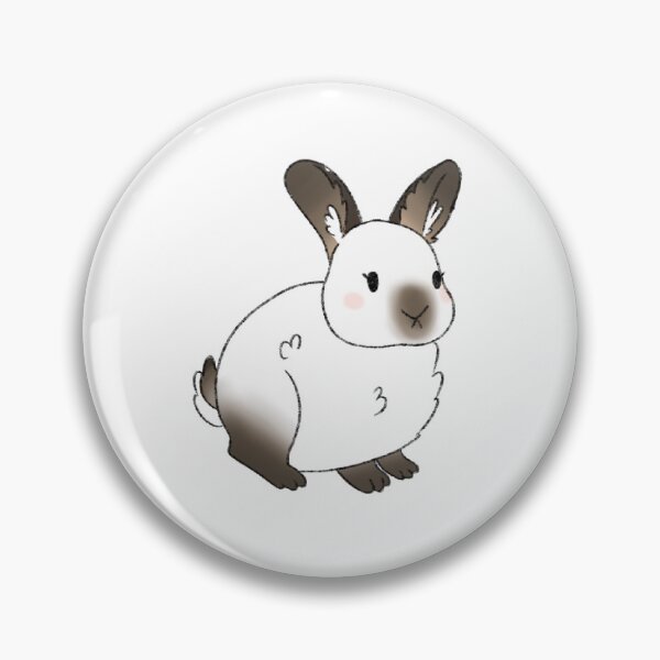 Item preview, Chocolate Point Himalayan Rabbit Kawaii Illustration designed and sold by casserolepets.