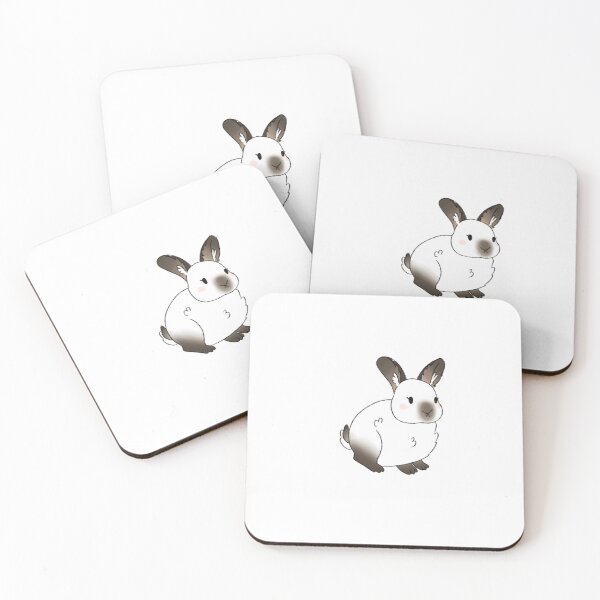 Item preview, Chocolate Point Himalayan Rabbit Kawaii Illustration designed and sold by casserolepets.