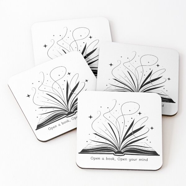 Item preview, Open a Book, Open Your Mind, Inspirational Reading Quote Sticker designed and sold by Moodune.