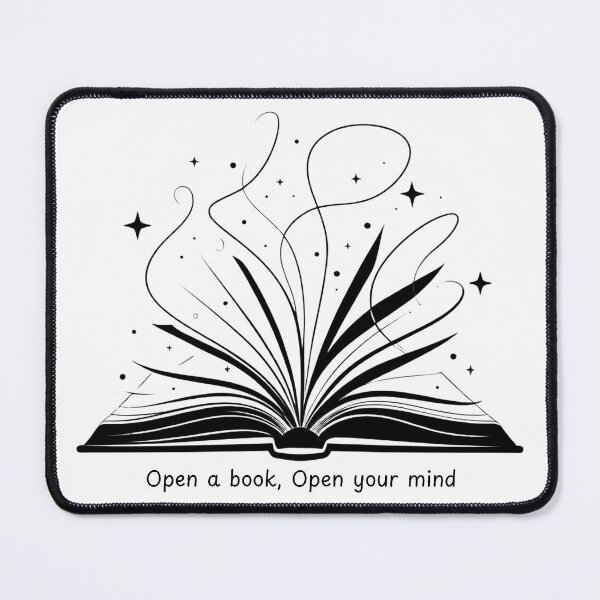 Item preview, Open a Book, Open Your Mind, Inspirational Reading Quote Sticker designed and sold by Moodune.