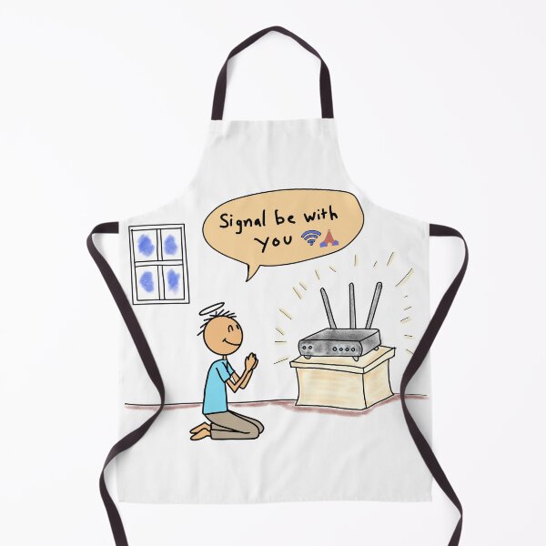 Item preview, Funny WiFi Prayer Shirt – Signal Be With You Comic Gift for Tech Lovers designed and sold by Popstudio85.