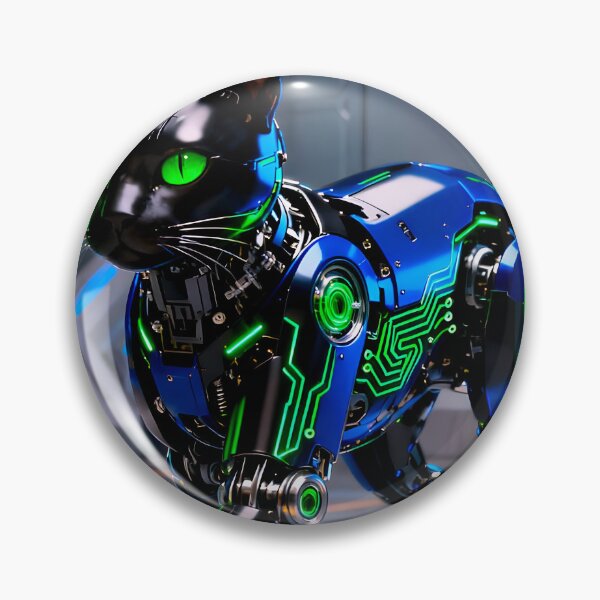 Item preview, Mechanical Cyberpunk Robot Cat designed and sold by Peter Kraaibeek Art Gallery.