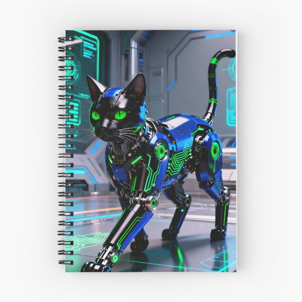 Item preview, Mechanical Cyberpunk Robot Cat designed and sold by Peter Kraaibeek Art Gallery.