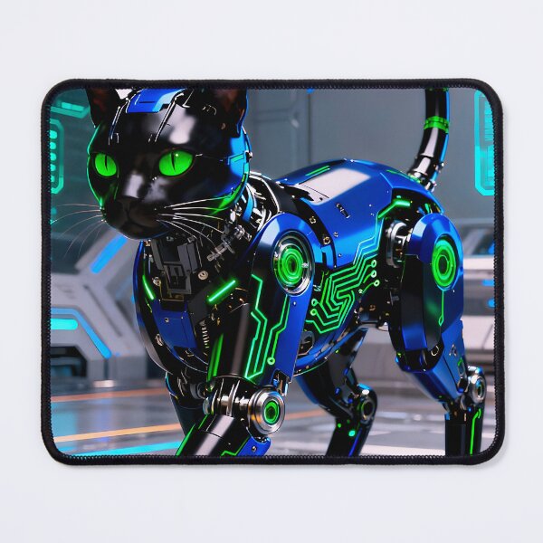 Item preview, Mechanical Cyberpunk Robot Cat designed and sold by Peter Kraaibeek Art Gallery.