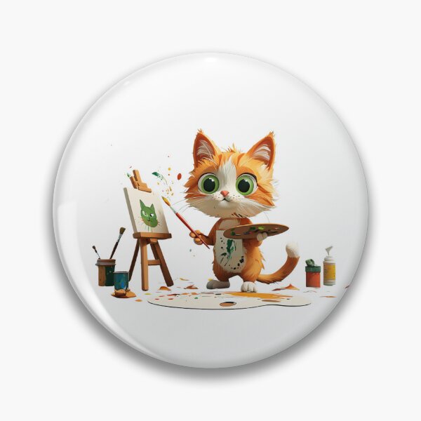 Item preview, Artist Cat Painting a Canvas designed and sold by Pixelzo.