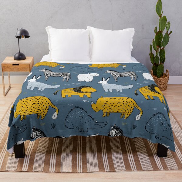 Item preview, Minimalist Hand-Sketched Safari Animals in Blue designed and sold by Piotrek0001.