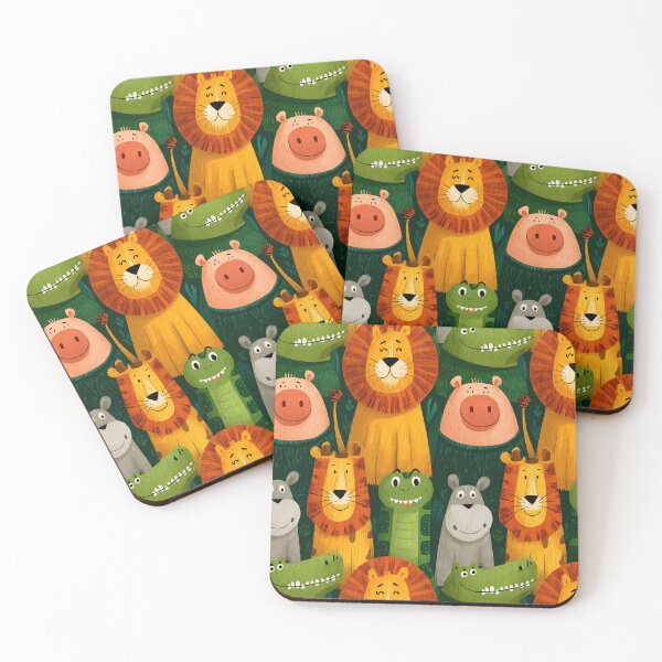 Item preview, Friendly Jungle Crew Painted Animal Portraits designed and sold by Piotrek0001.