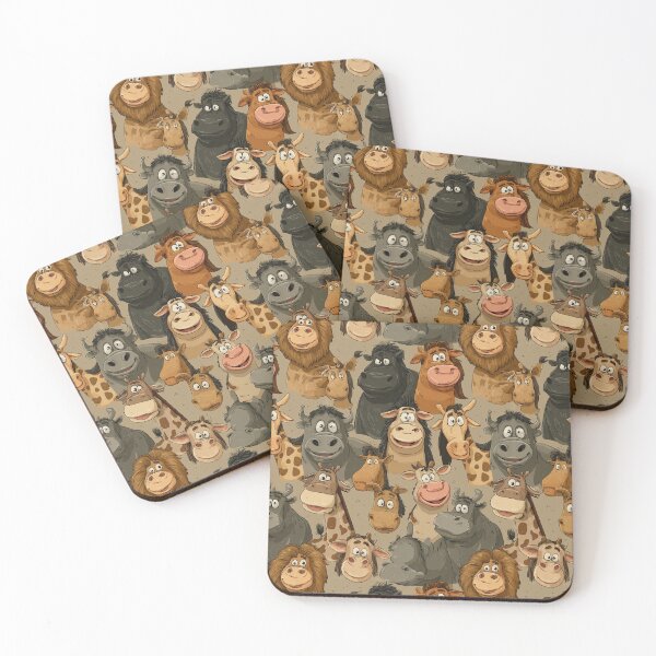 Item preview, Hilarious Goofy Animal Faces Cartoon Character Collage designed and sold by Piotrek0001.