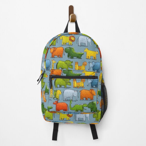 Item preview, Colorful Blocky Hand-Drawn Safari Animal Parade designed and sold by Piotrek0001.