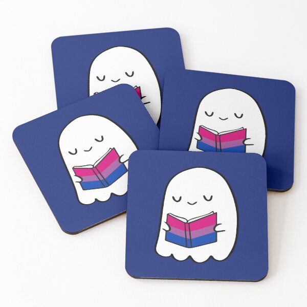Item preview, Reading Gay Stuff: Bisexual Ghost Kawaii Pride designed and sold by Cannaxes Studio.