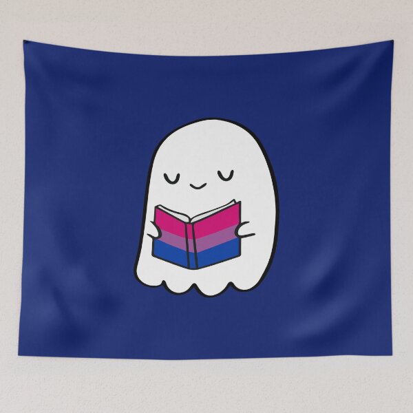 Item preview, Reading Gay Stuff: Bisexual Ghost Kawaii Pride designed and sold by Cannaxes Studio.