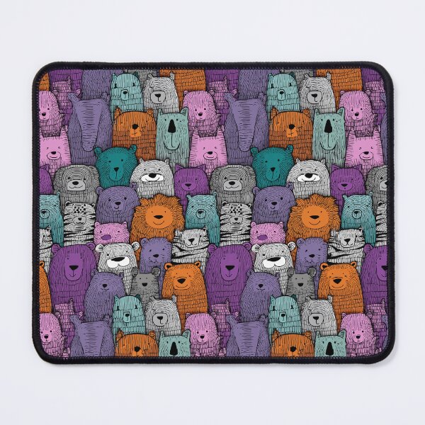 Item preview, Colorful Textured Folk Art Bear and Friends designed and sold by Piotrek0001.