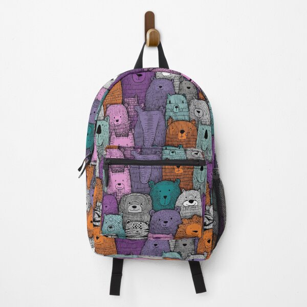 Item preview, Colorful Textured Folk Art Bear and Friends designed and sold by Piotrek0001.