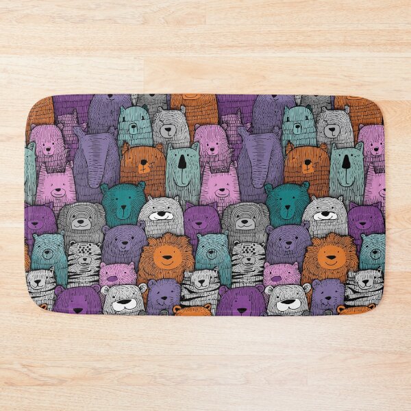 Item preview, Colorful Textured Folk Art Bear and Friends designed and sold by Piotrek0001.