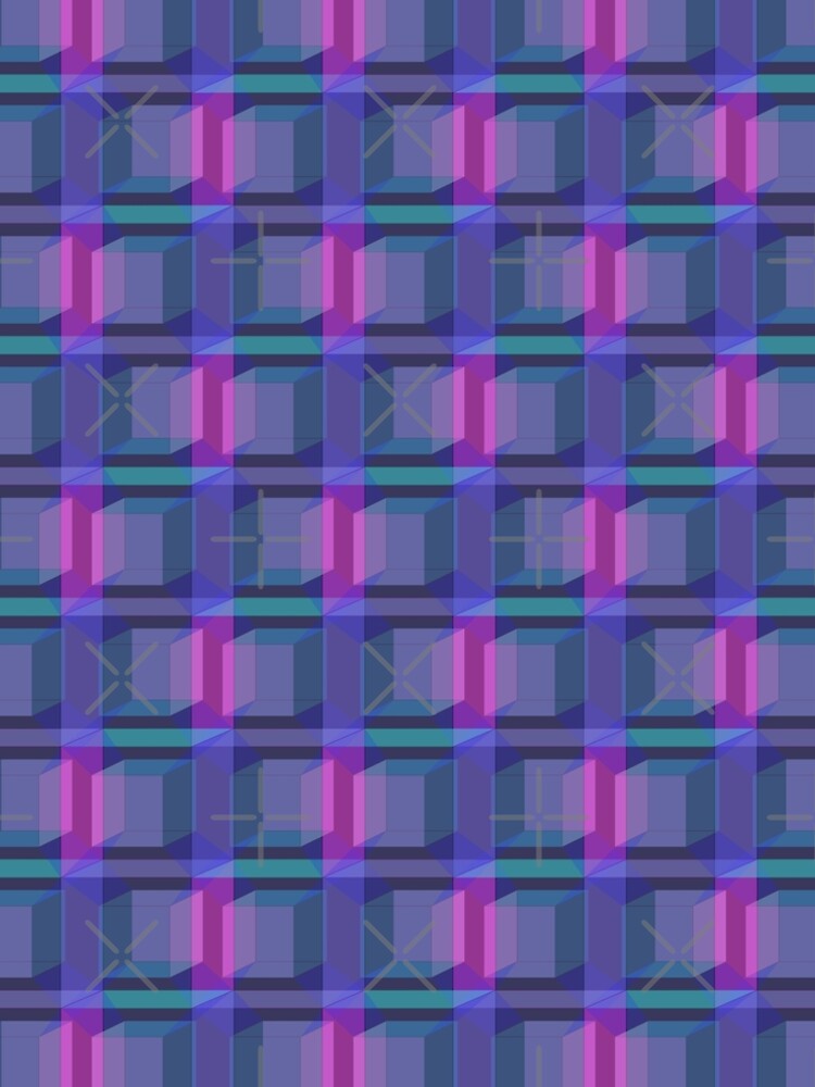 Thumbnail 5 of 5, A-Line Dress, Hypercube Pattern designed and sold by PropRocket.