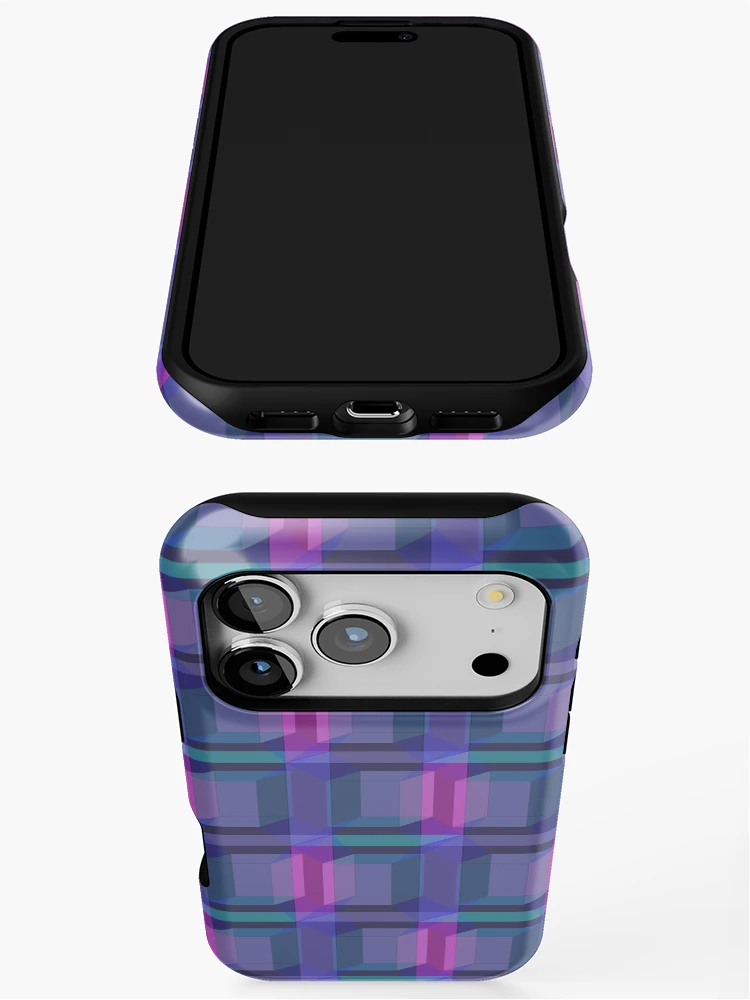 Thumbnail 3 of 4, iPhone Case, Hypercube Pattern designed and sold by PropRocket.