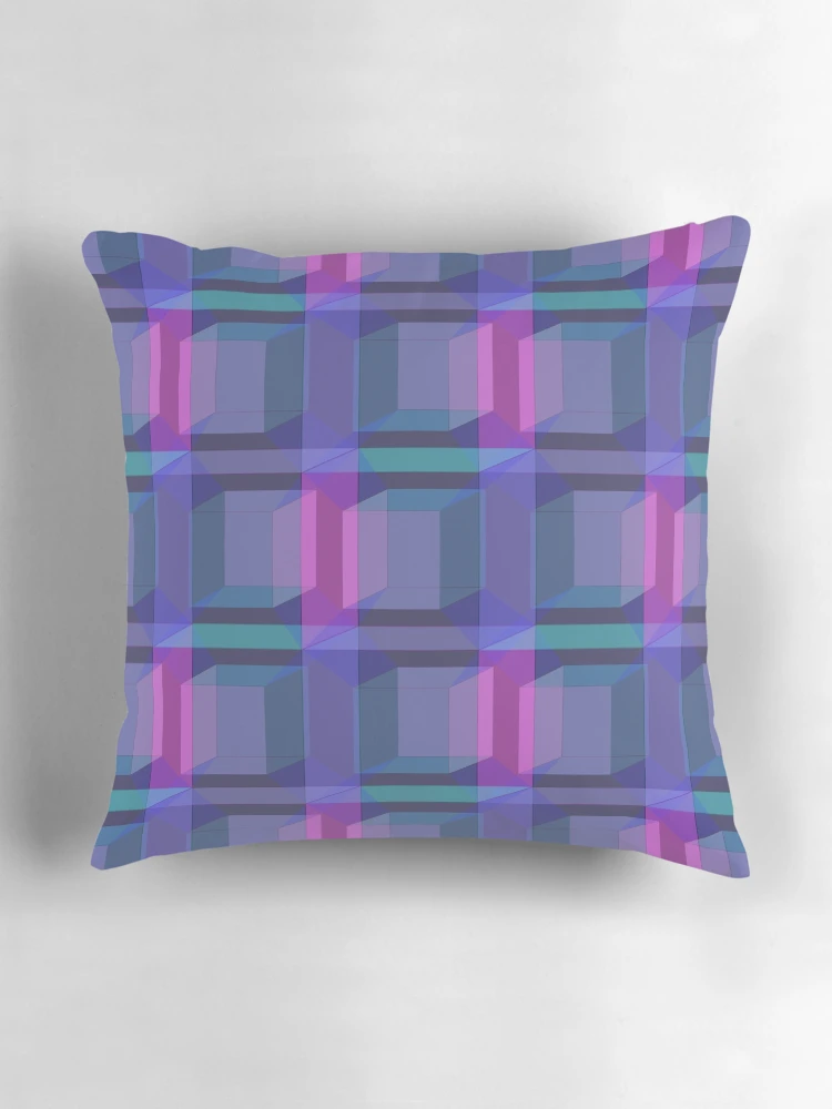 Thumbnail 3 of 4, Pillow, Hypercube Pattern designed and sold by PropRocket.