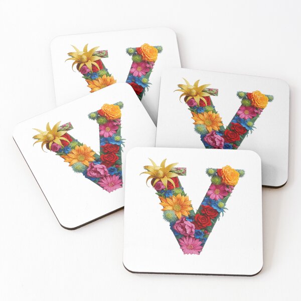 Item preview, Floral Letter V – Vibrant Botanical Typography Design designed and sold by Mirkoniart.