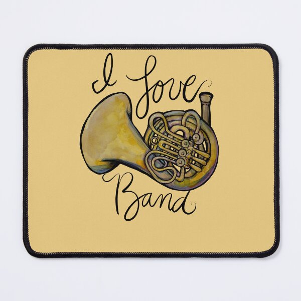 Item preview, I Love Band French Horn designed and sold by FrictionMaxxing.