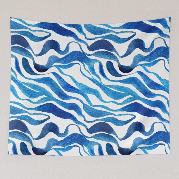 Item preview, Flowing Blue Abstract Watercolor Art Design designed and sold by YifeiFang.