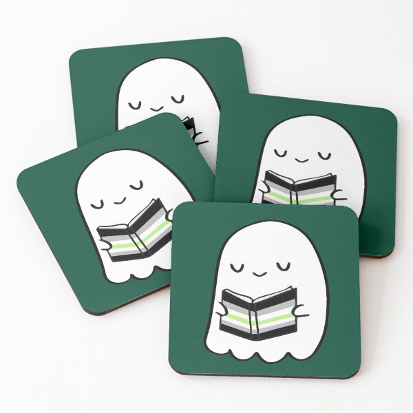 Item preview, Agender Pride Book Lover Ghost - Kawaii LGBTQ Design designed and sold by Cannaxes Studio.
