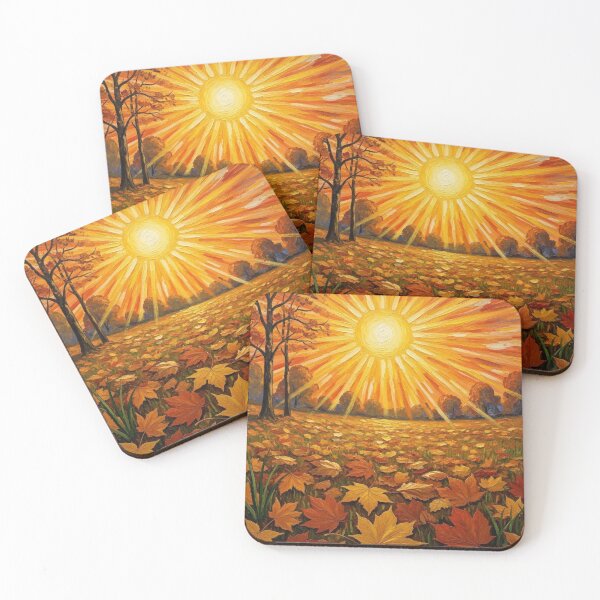Item preview, Golden Autumn Sunrise at Fort Worden – Port Townsend Landscape Painting Style designed and sold by Alaska Magick.