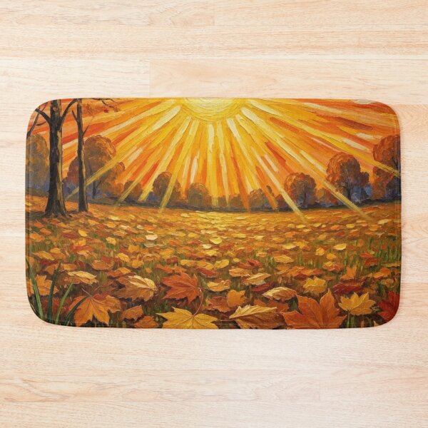 Item preview, Golden Autumn Sunrise at Fort Worden – Port Townsend Landscape Painting Style designed and sold by Alaska Magick.
