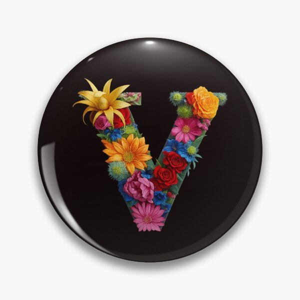 Item preview, Floral Letter V – Vibrant Botanical Typography Desig designed and sold by Mirkoniart.