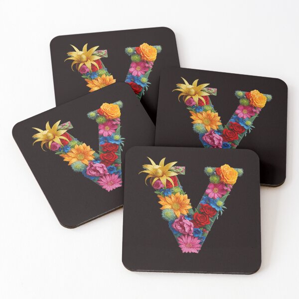 Item preview, Floral Letter V – Vibrant Botanical Typography Desig designed and sold by Mirkoniart.