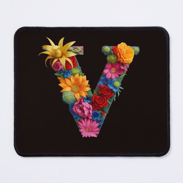 Item preview, Floral Letter V – Vibrant Botanical Typography Desig designed and sold by Mirkoniart.